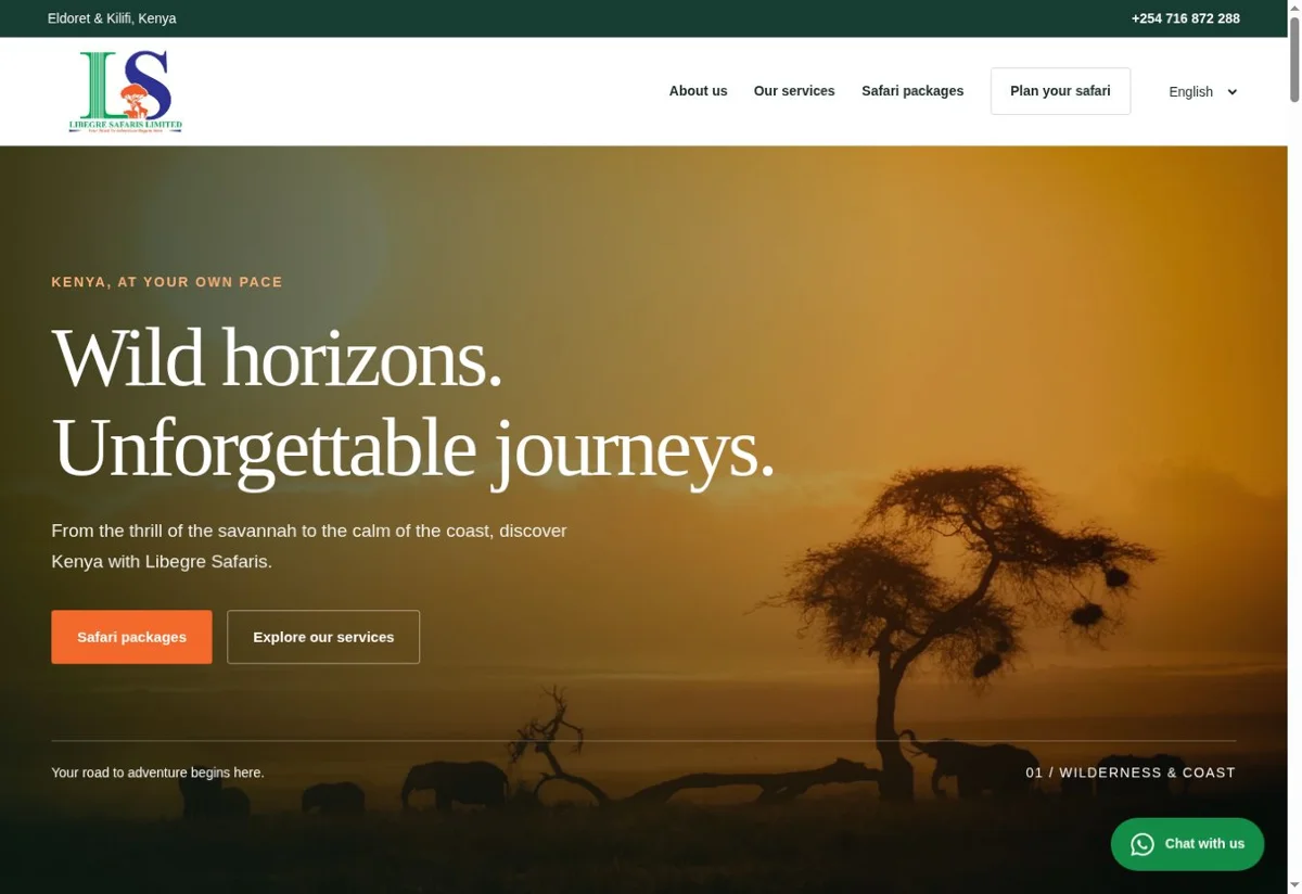 Libegre website homepage screenshot